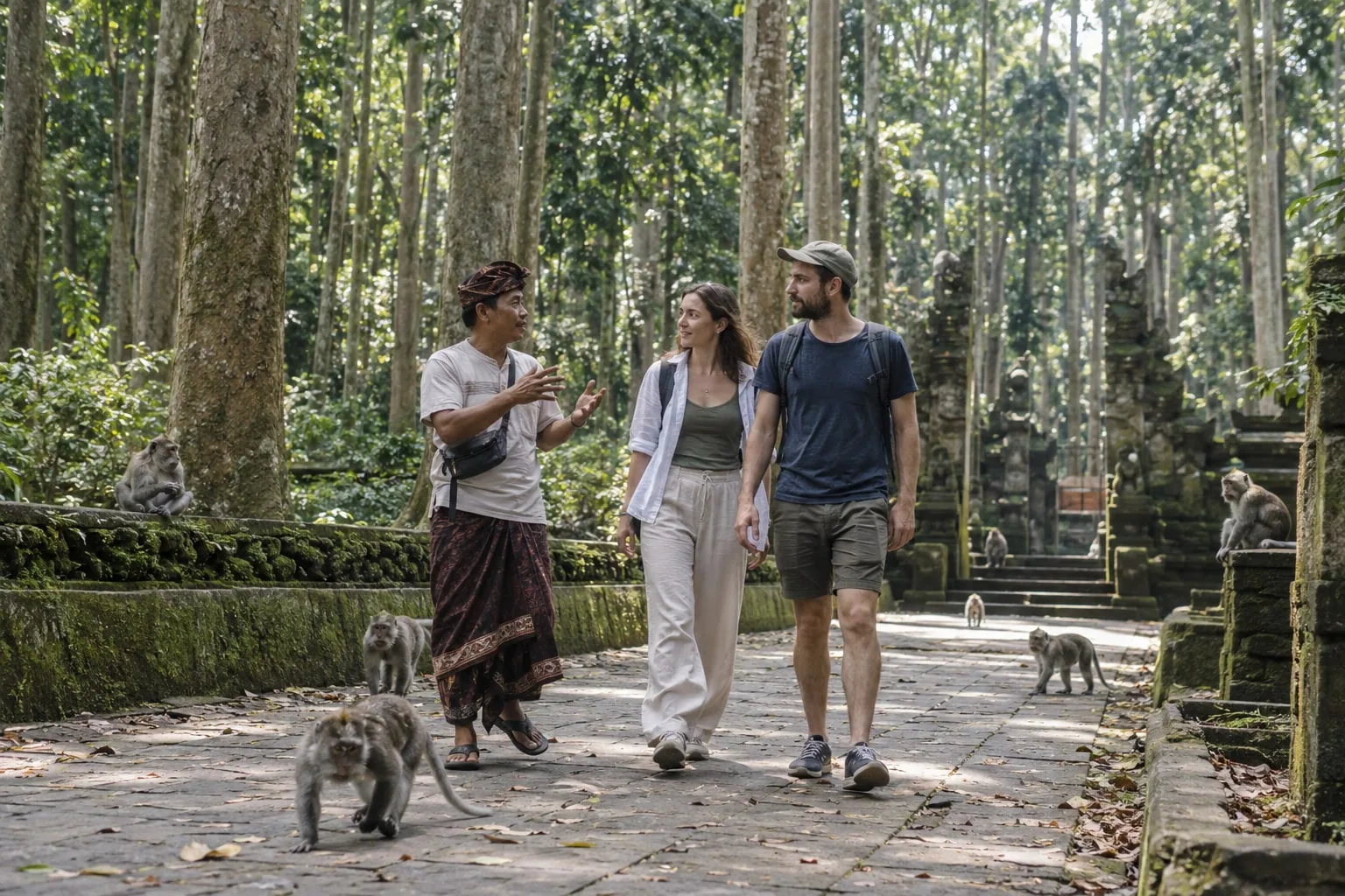 Discover the Beauty of Bali: Sangeh Monkey Forest, Taman Ayun Temple, and Tanah Lot