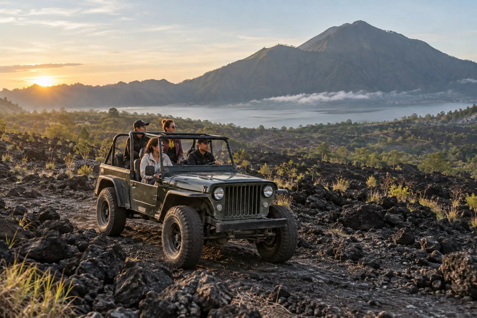 Kintamani Sunrise Jeep Adventure – Black Lava & Coffee Plantation